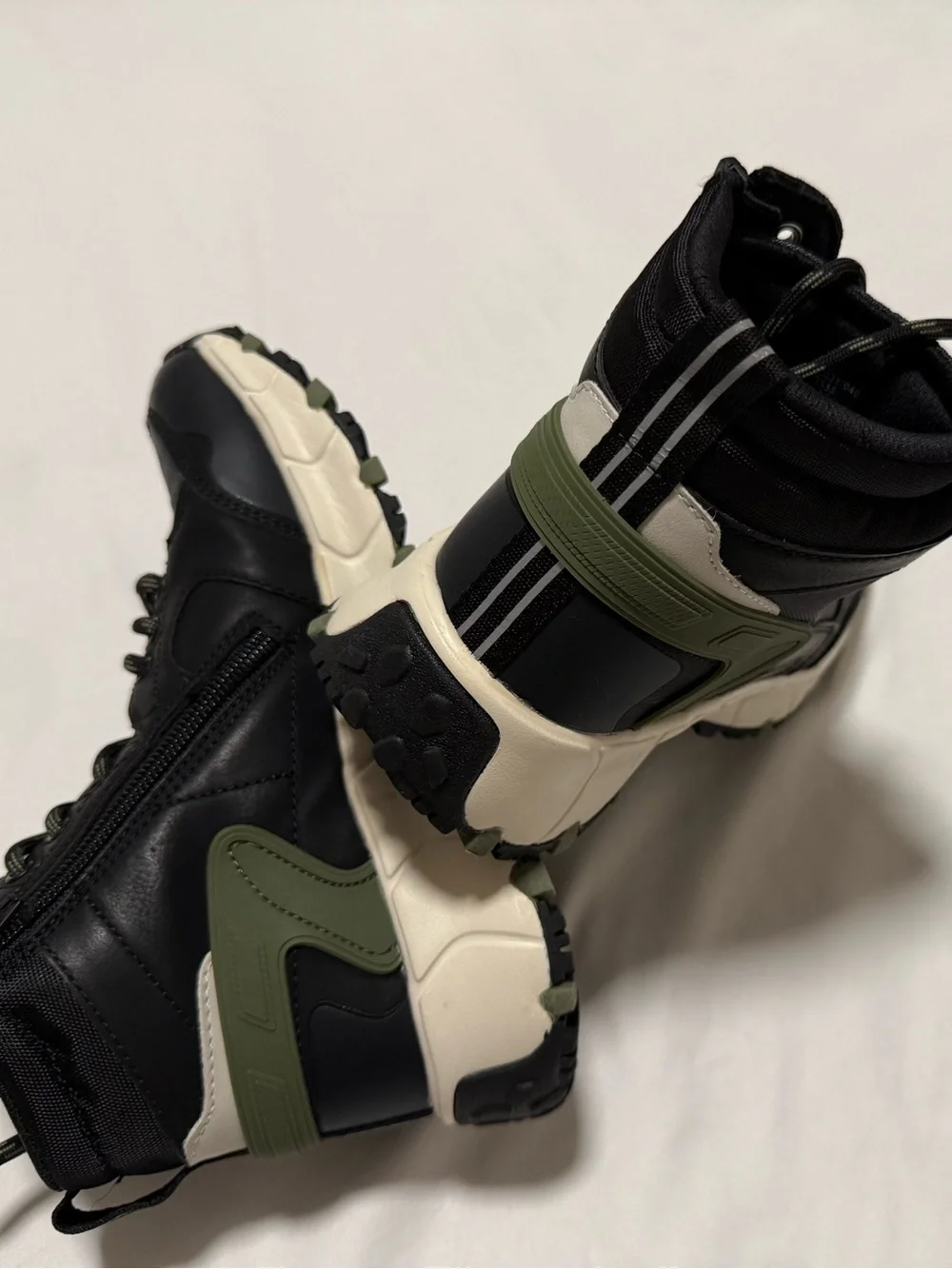 Zara Black and Gray Kids' High-Top Boots